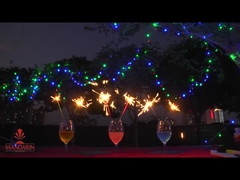 Свадебные 7-дюймовые неонные искры, многоцветные искры с эффектом золотых искр.