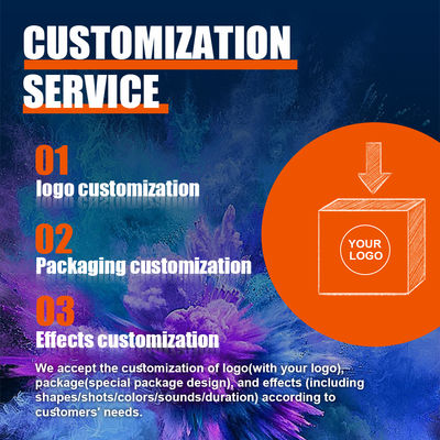 10 Shots Mandarin Customized Fireworks , 0.025CBM Crackling Roman Candles