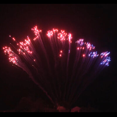 Китайская фабрика оптом 1.2'' 13 выстрелов Однорядный S пирог Фейерверк Синий до Красного до Белого Штруб Мандаринский Фейерверк На улице